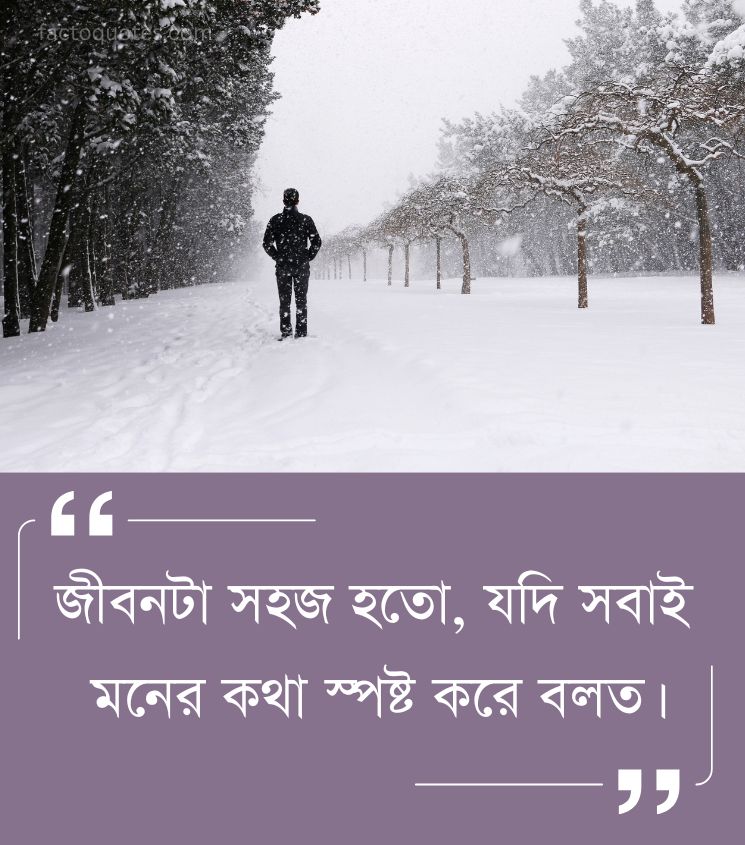 2 Line Sad Quotes in Bengali on Life
