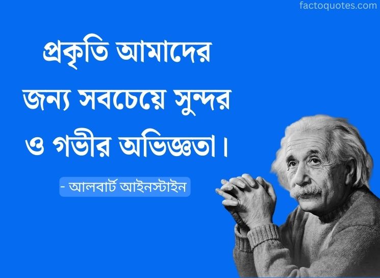 Einstein Quotes in Bengali on Nature
