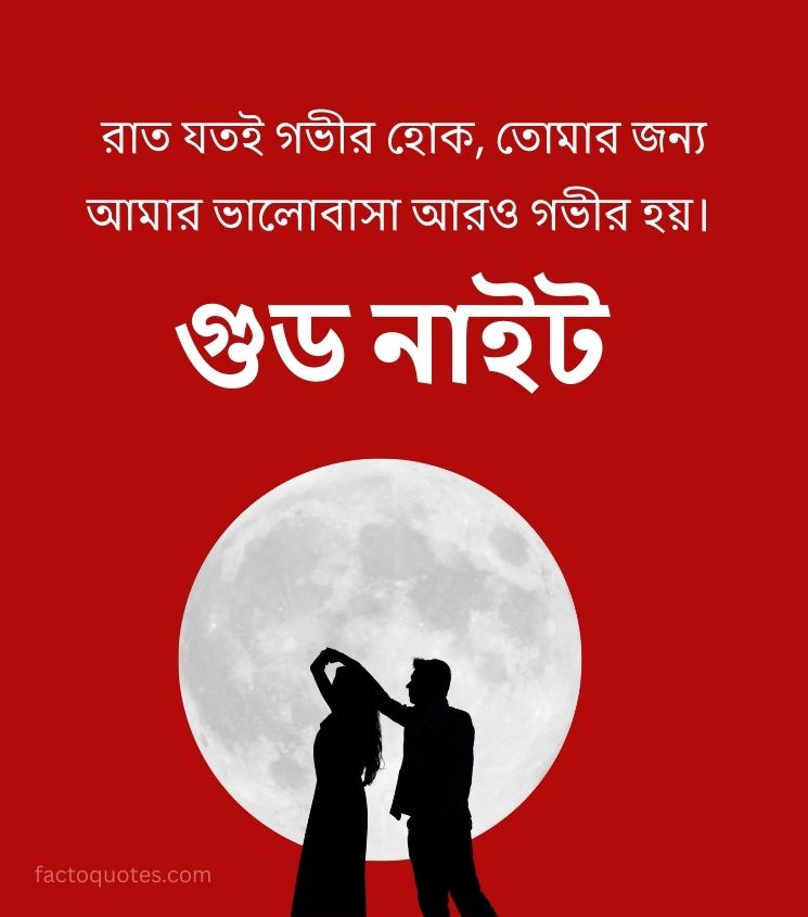 Romantic Good Night Quotes in Bengali for Couple