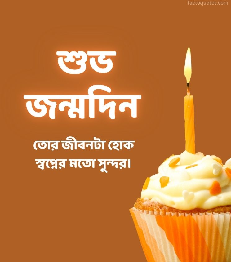 Birthday Wishes in Bengali with Cake