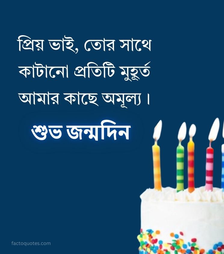 Birthday Wishes for Brother in Bengali with cale