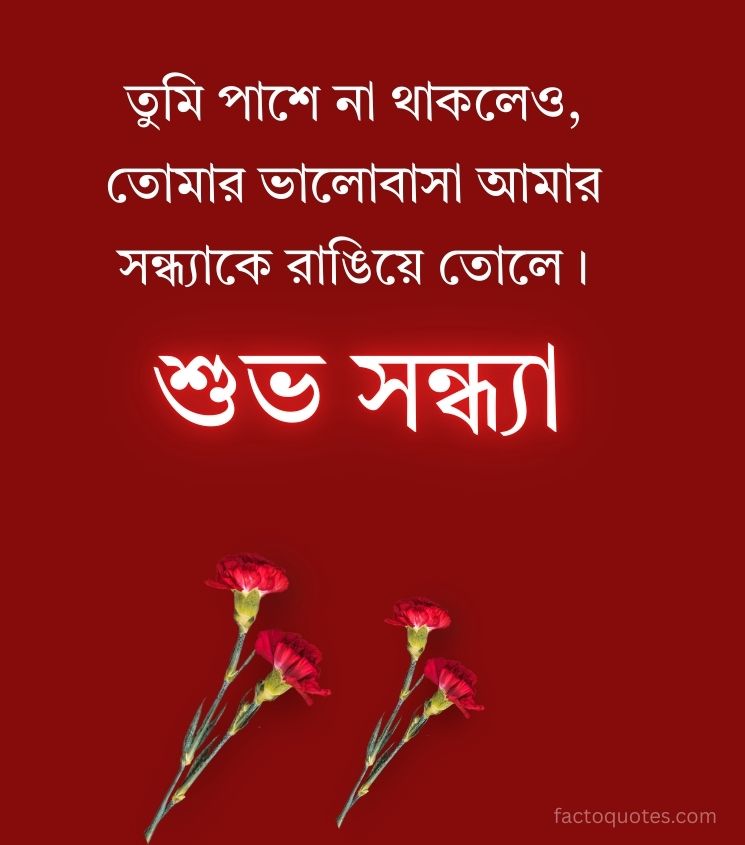 Good Evening Quotes in Bengali for lover