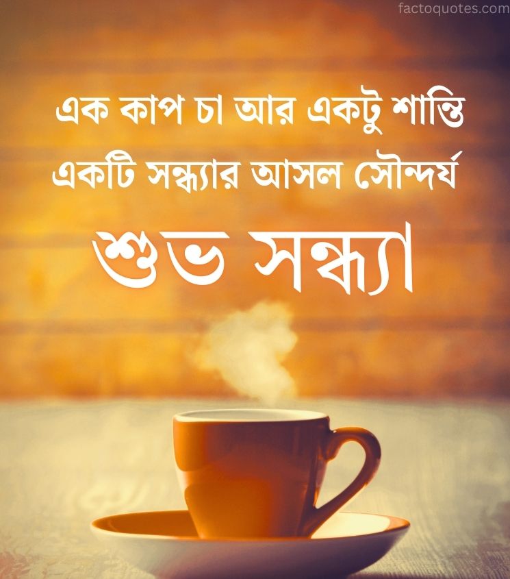 Good Evening Quotes in Bengali with Tea