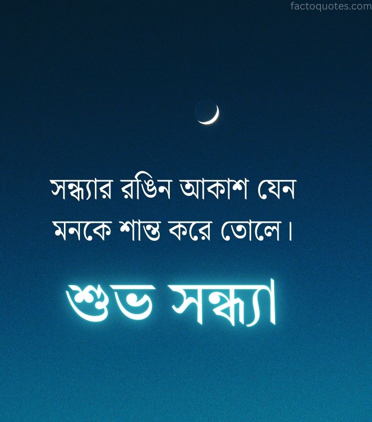 2 Line Good Evening Status in Bengali