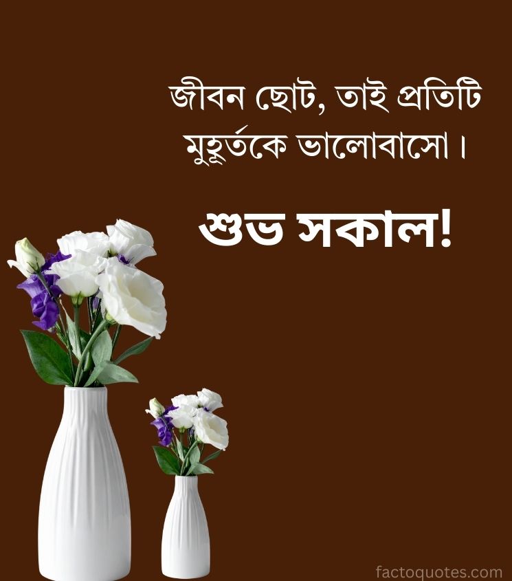 Bengali Good Morning Images with Flowers