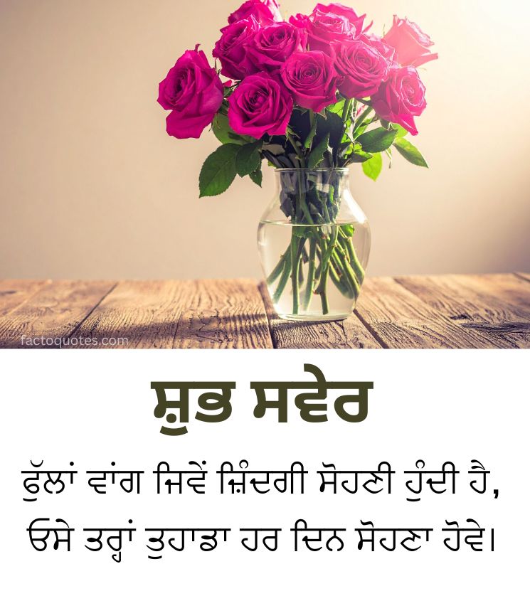 Good Morning Punjabi Rose images for Lover