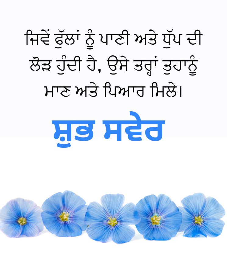 Punjabi Good Morning Quotes with Flower Pics