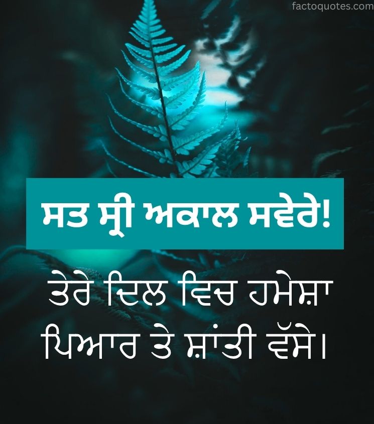 Beautiful Quotes with Good Morning Punjabi Sunrise Images