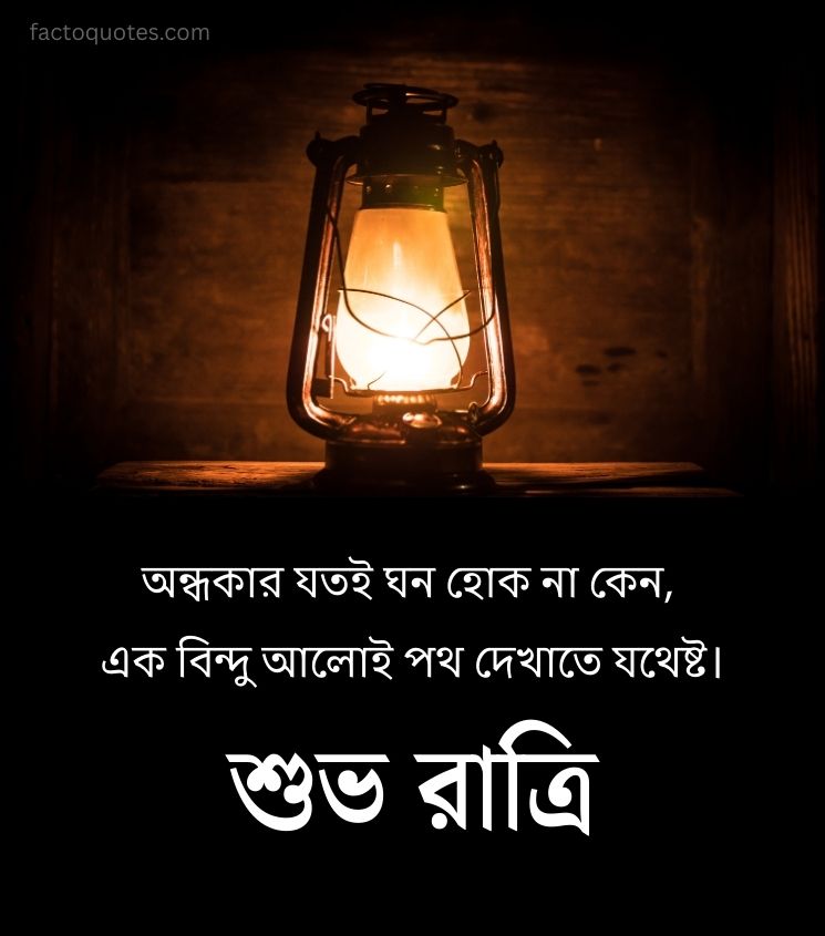 Bengali Good Night Images with 2 Line Quotes