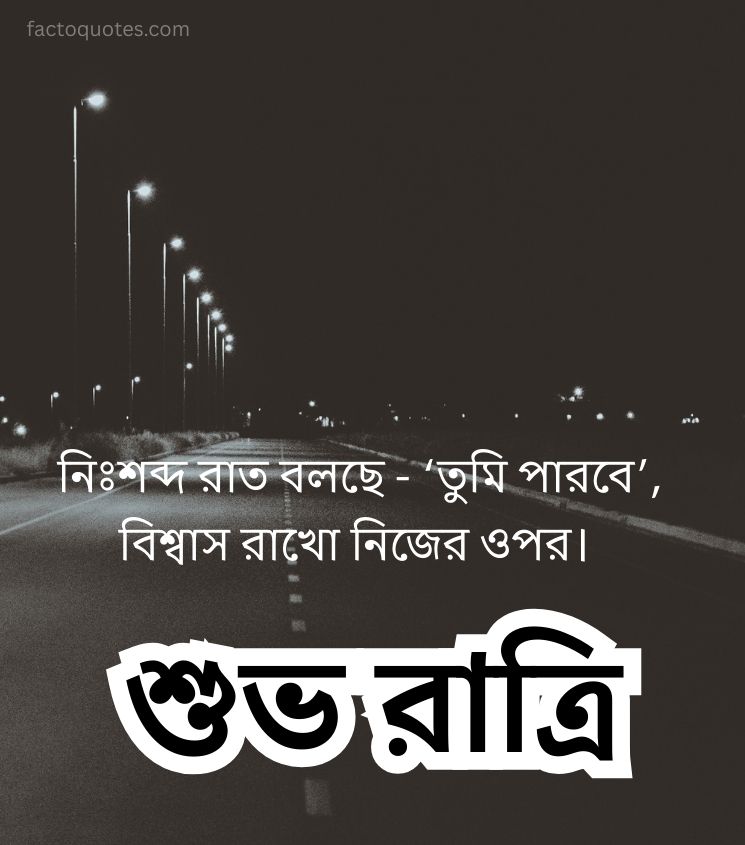Bengali Good Night Images with Alone Quotes