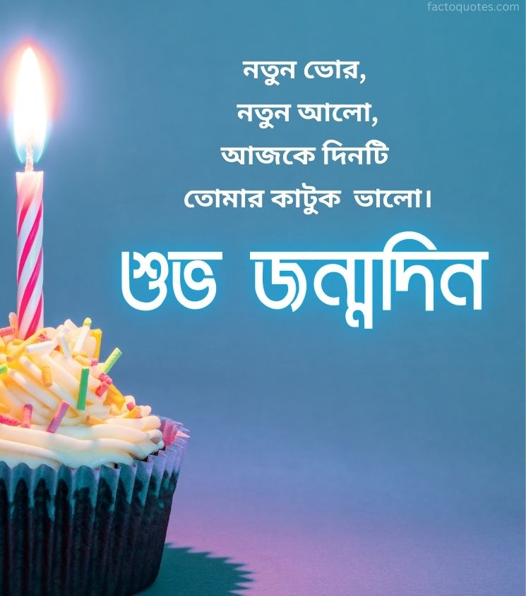 Shubho Janmodin Wishes Images in Bengali with cake