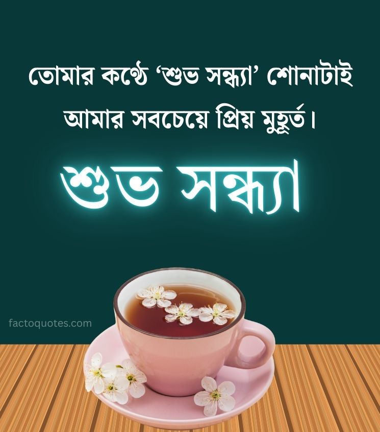 Bengali Good Evening Quotes with Tea for Lover