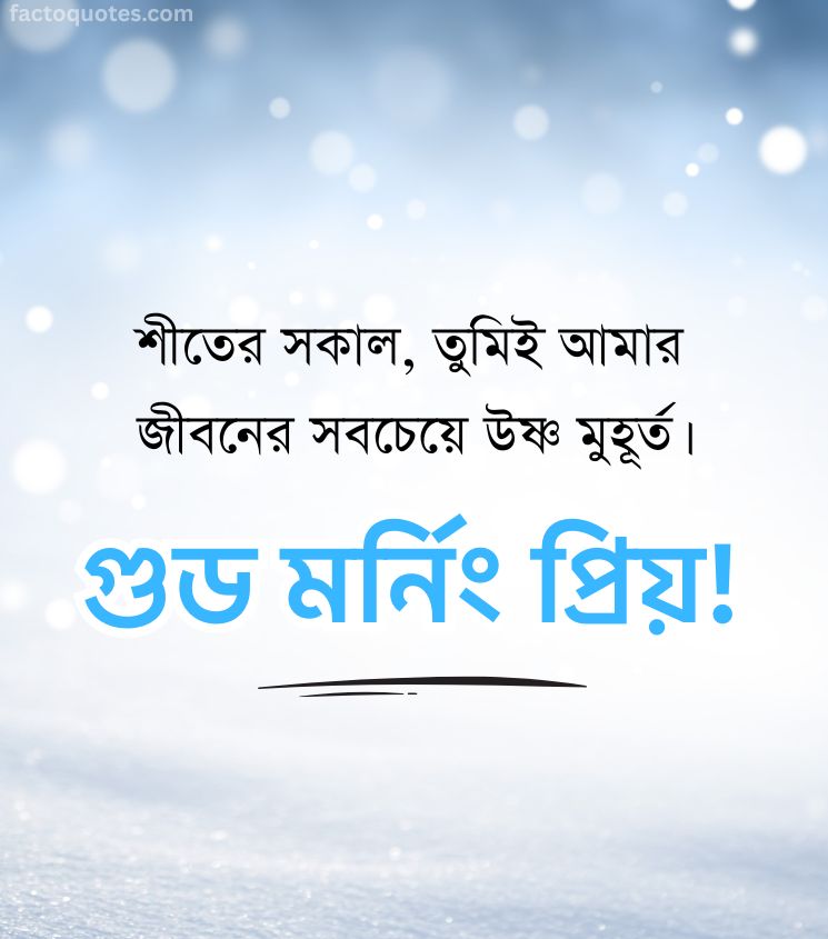 Winter Good Morning Wishes in Bengali for Lover