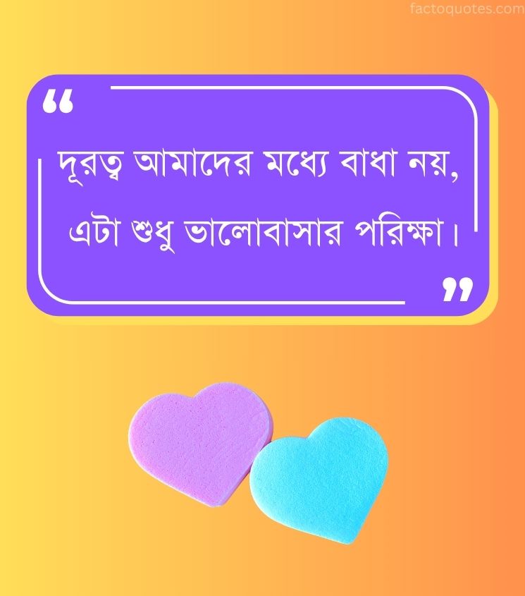 2 Line Long Distance Relationship Quotes in Bengali