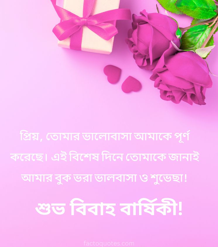 Bengali Anniversary Wishes Love