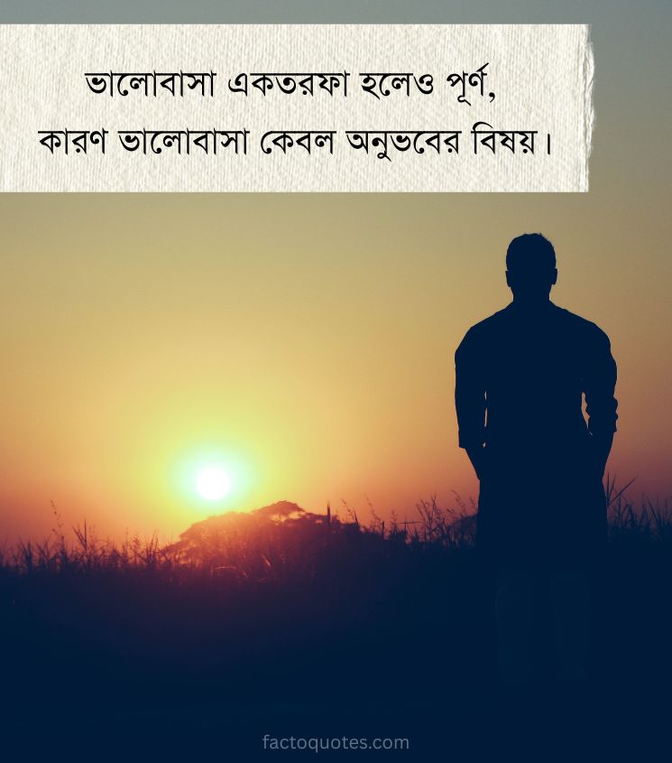 2 Line Bangla One Sided Love Shayari for Status