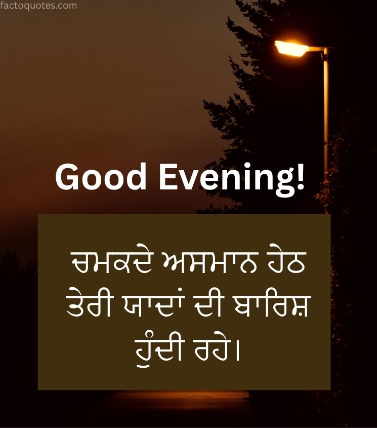 Punjabi Good Evening Wishes for Friends