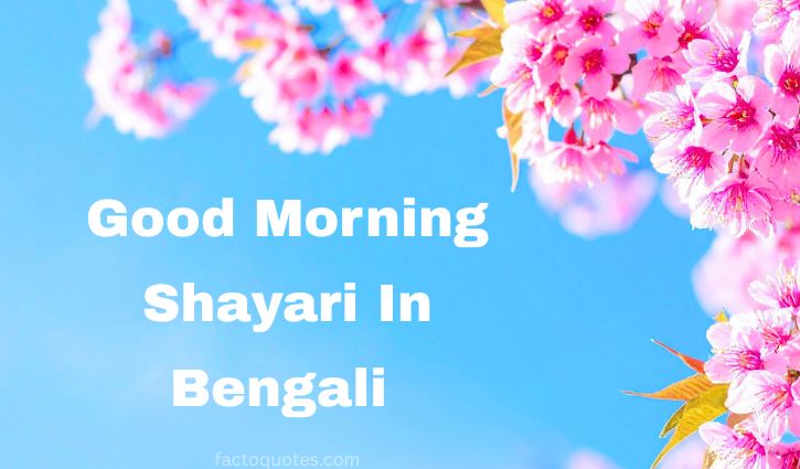 Bengali Good Morning Shayari