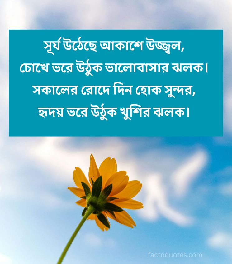 Bengali Love Good Morning Shayari for Status