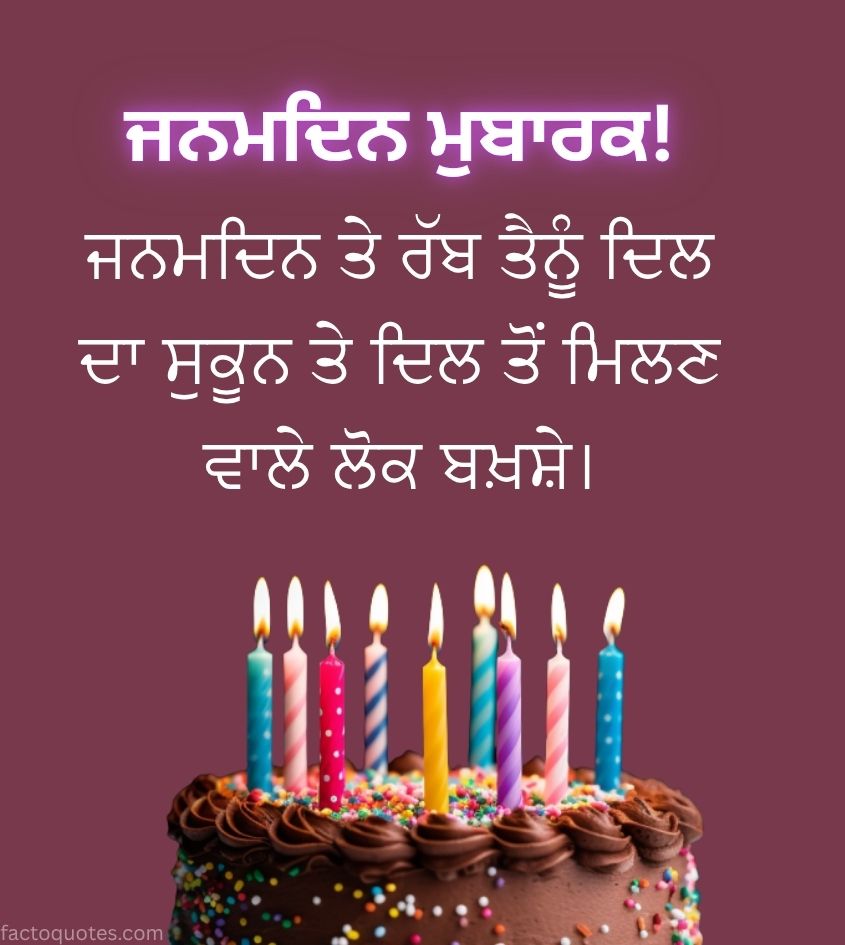 Cake with Punjabi Birthday Images