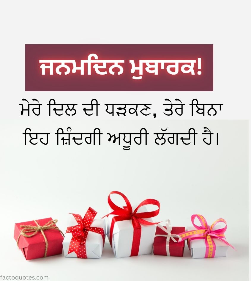 Birthday Wishes in Punjabi for Love