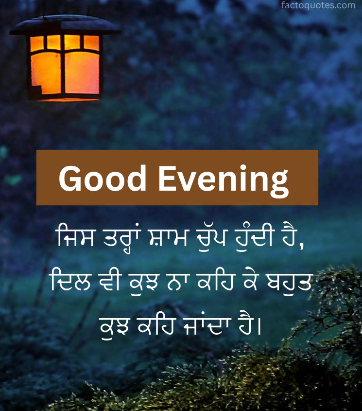 Punjabi Good Evening Quotes