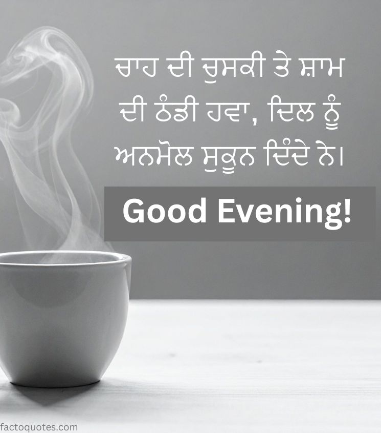 Punjabi Good Evening Pics with Warm Tea