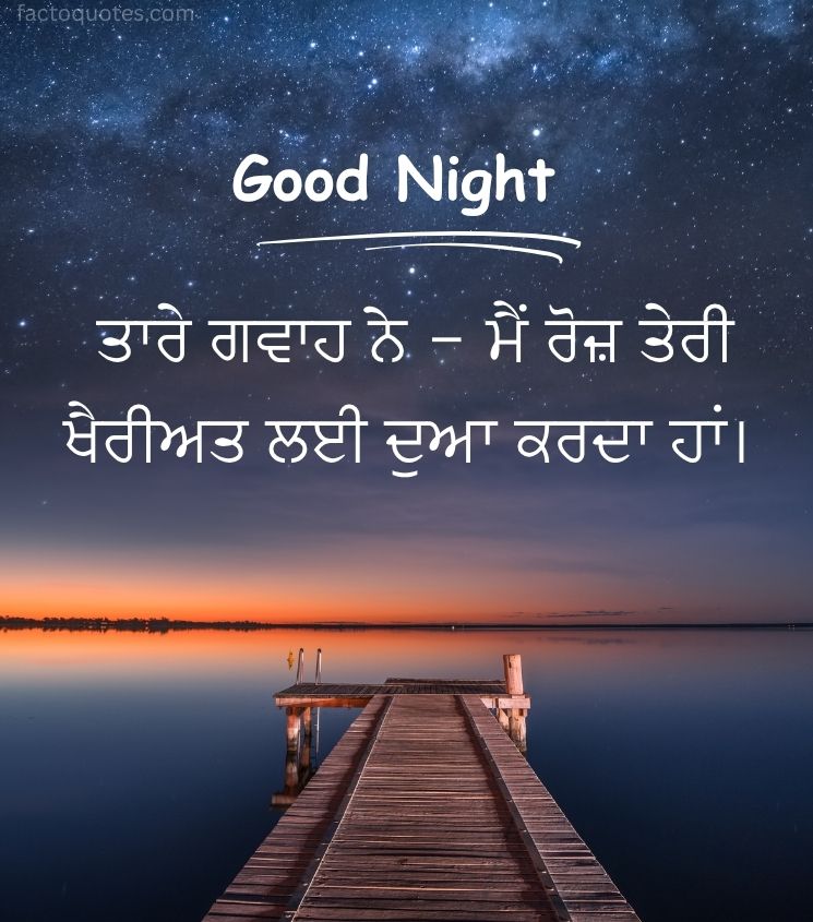 2 Line Quotes with Punjabi Good Night Pics