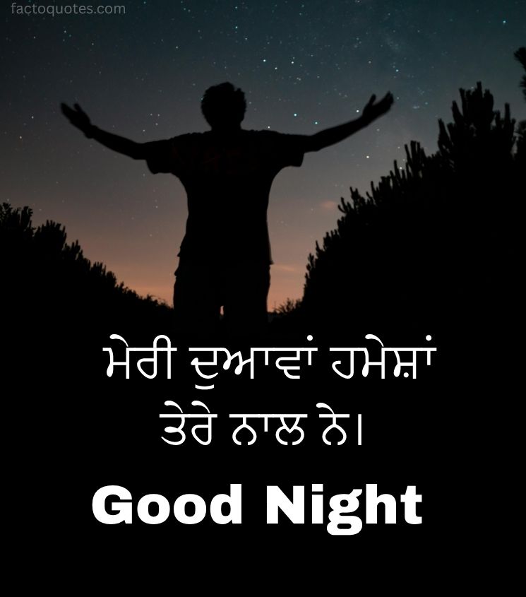 Punjabi Good Night Images with Blessings Quotes