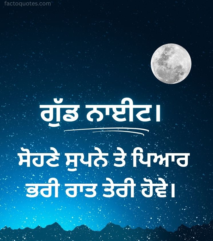 Good Night Wishes in Punjabi