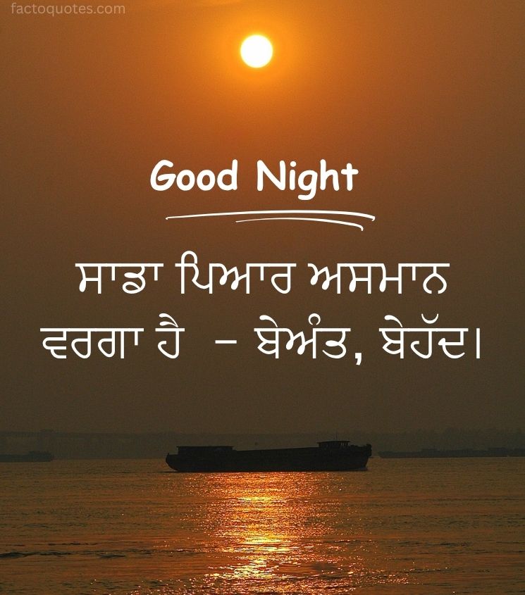 Good Night Pics in Punjabi Moonlight Background