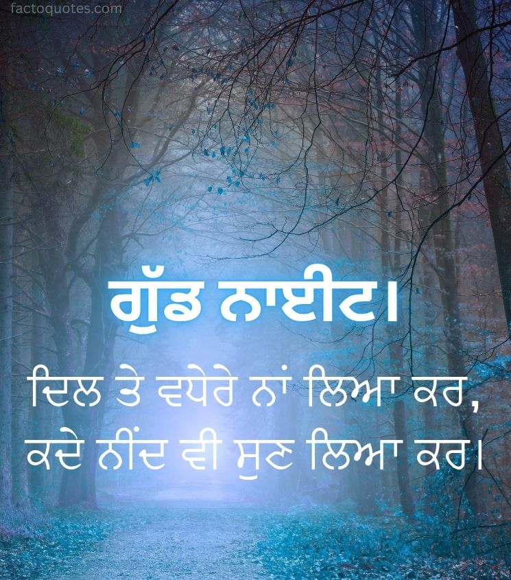 Good Night Greetings Images in Punjabi