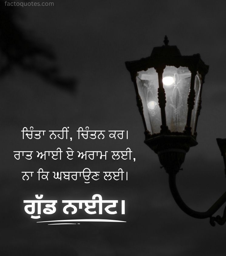Good Night Wishes in Punjabi for Status