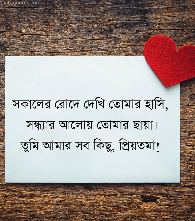 Romantic Shayari Bangla for Lover
