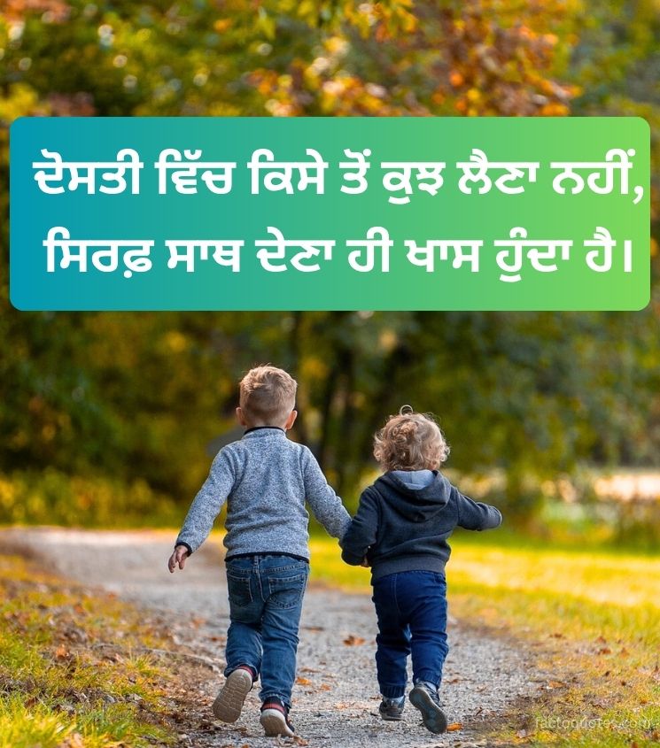 2 Line Punjabi Friendship Status for True Friends