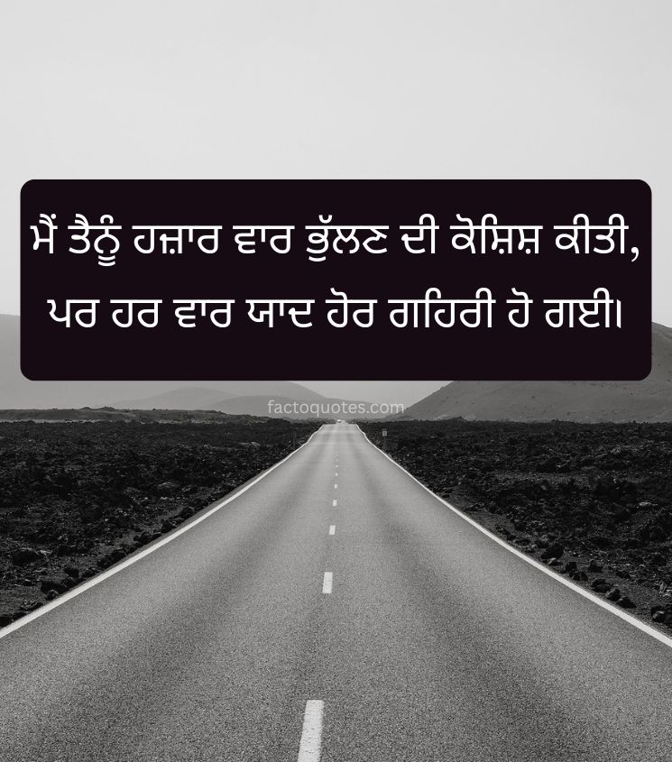 2 Line Sad Love Quotes in Punjabi