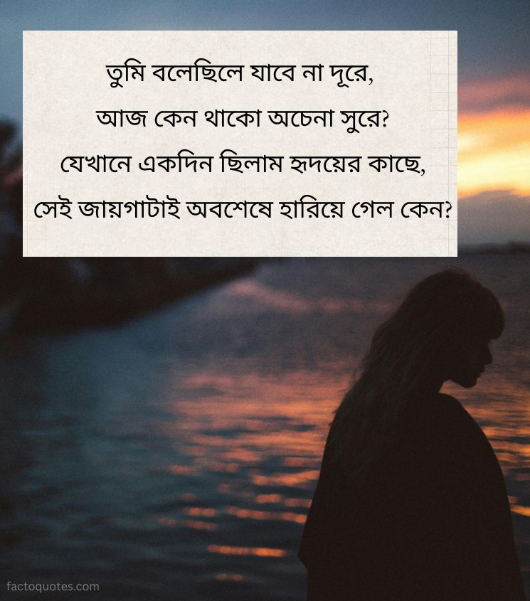 Heartfelt Sad Bewafa Status Shayari in Bengali Language