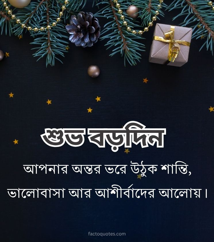 Merry Christmas Greetings in Bengali
