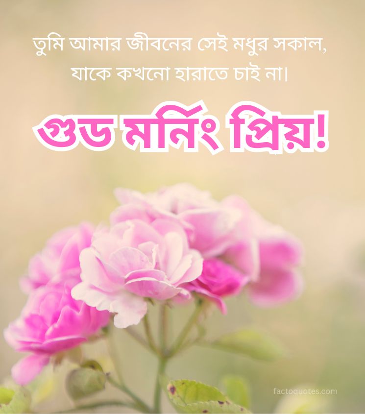 Gopal Phool with Love Good Morning greetings in Bengali
