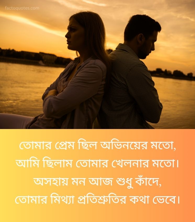 Bewafa Shayari in Bengali for Sad Couple