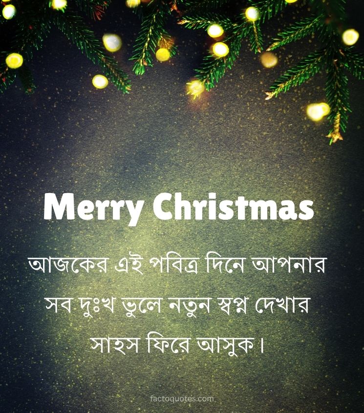Merry Christmas Greetings in Bengali for Friend
