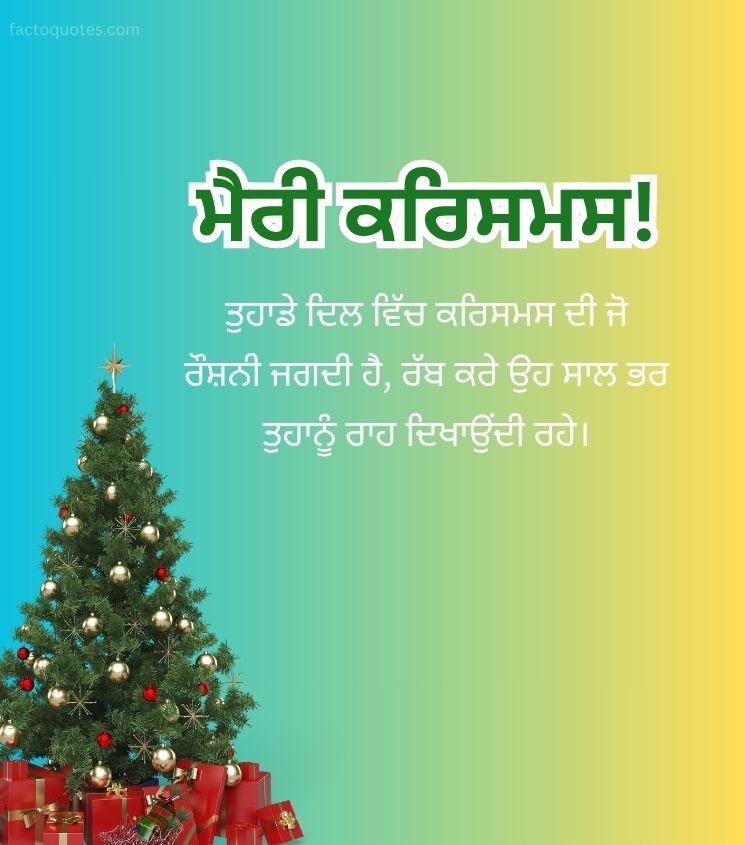 Merry Christmas Wishes in Punjabi