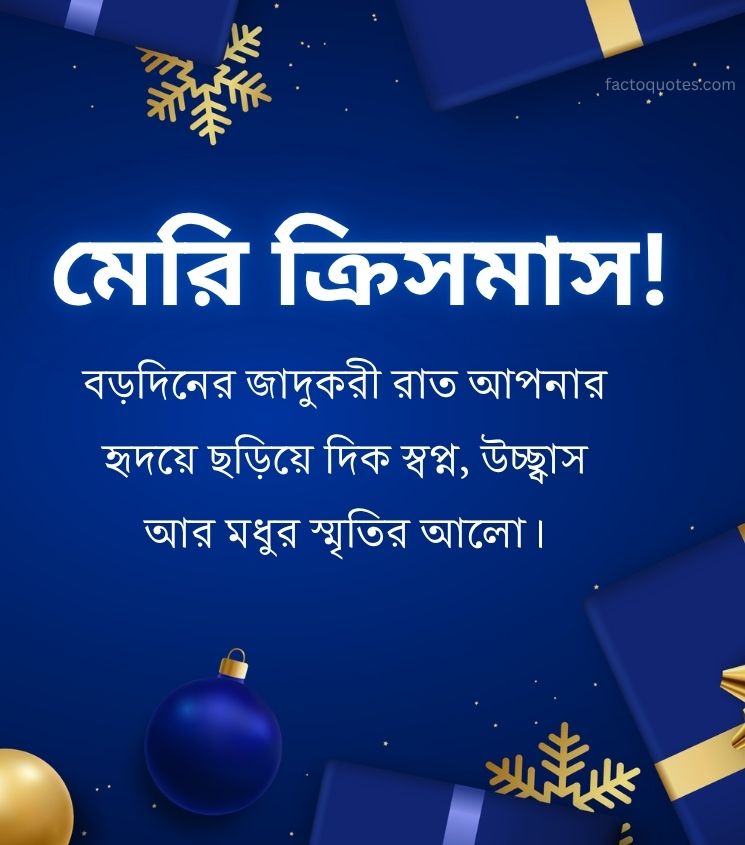 Merry Christmas Status Bengali