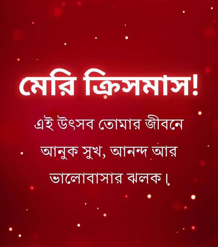 Merry Christmas Wishes in Bengali for Lover