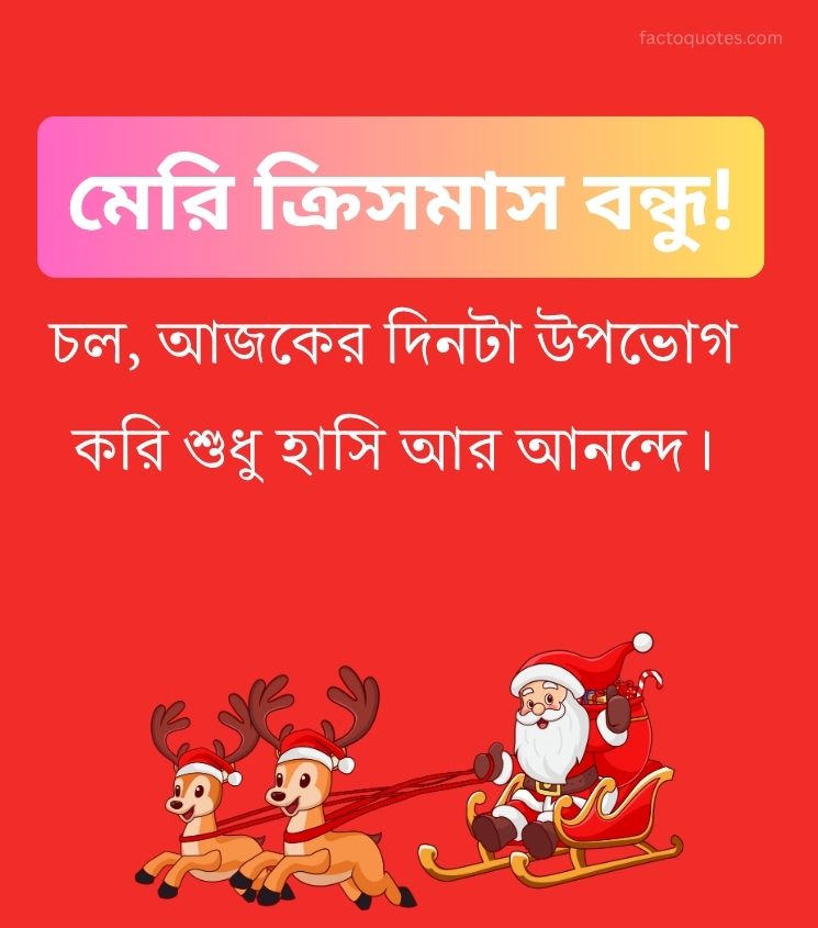 Merry Christmas Wishes in Bengali for Friends