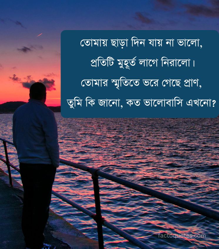 Alone miss you shayari in Bengali for Boys