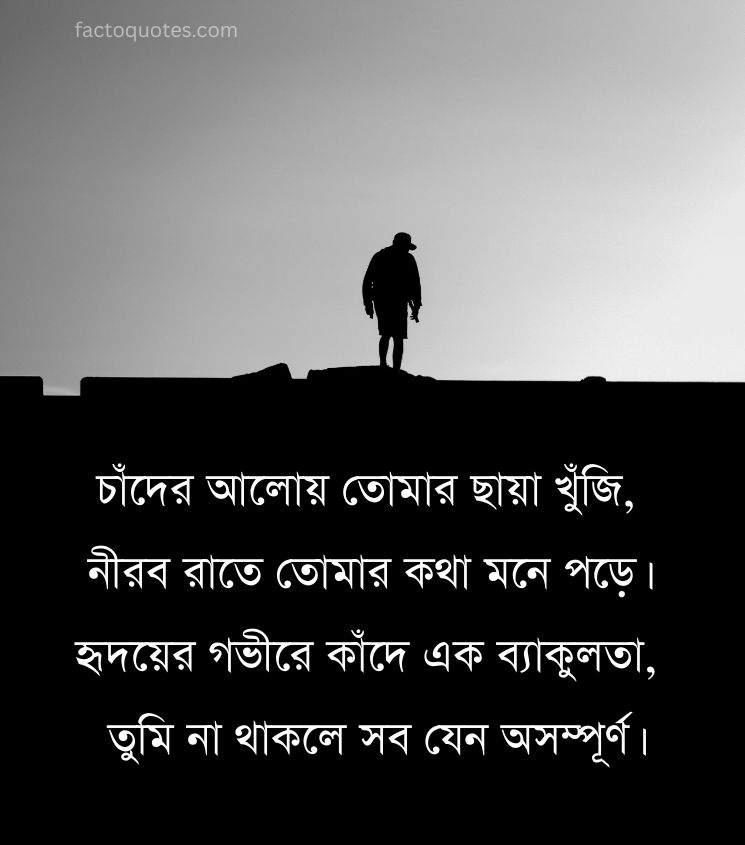 Alone Bengali Miss You Shayari in Bengali