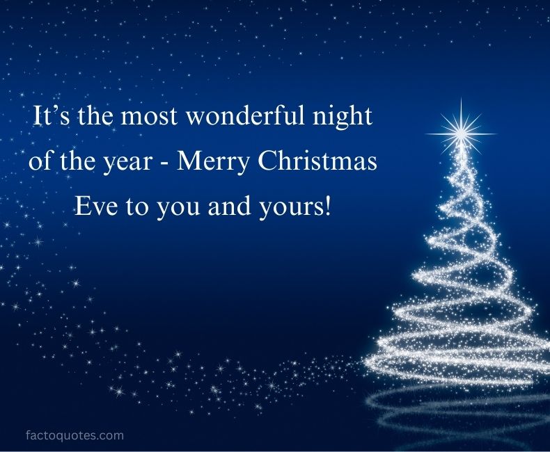 Merry Christmas Eve Wishes with Christmas Tree