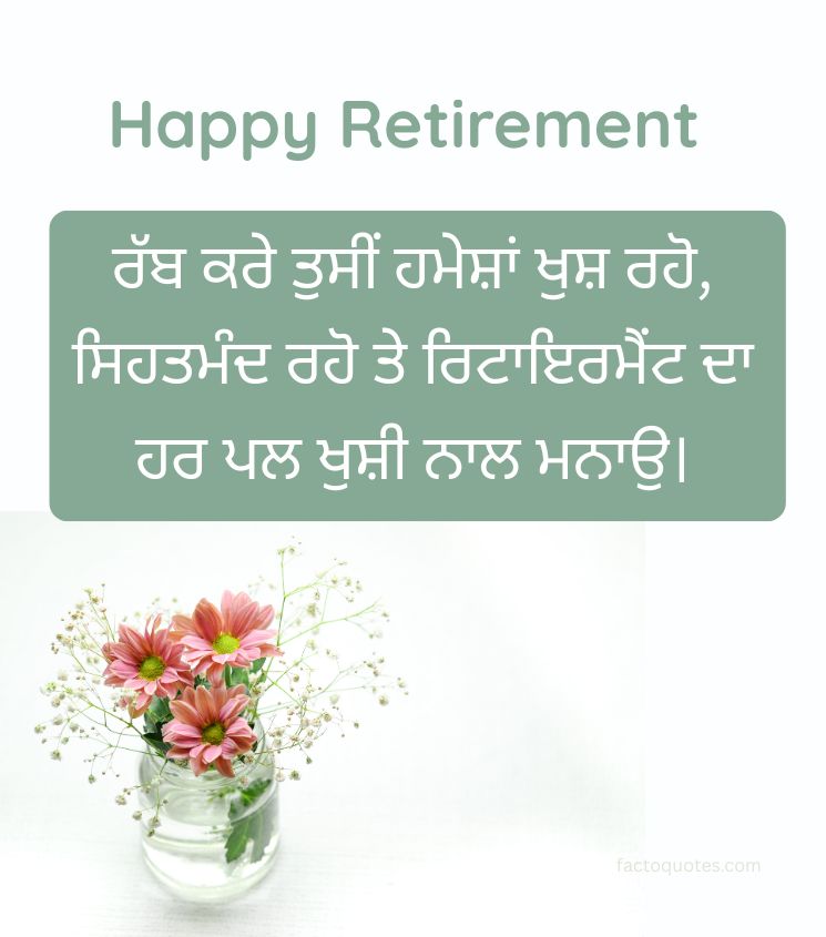 Heartfelt Retirement Punjabi Wishes